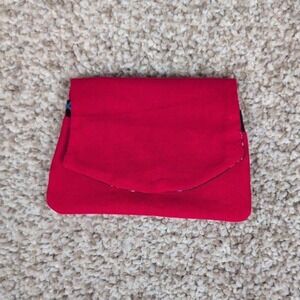 Red/Letters Pocket Wallet‎ Credit Card Holder Coin Purse Handmade Clutch